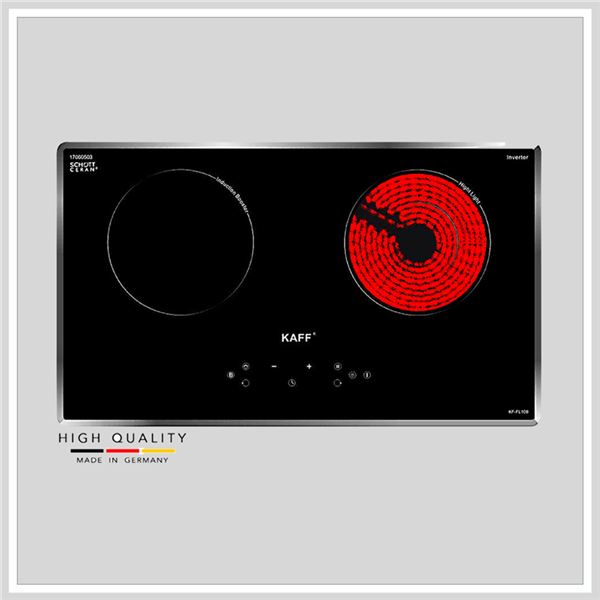 Bếp kính âm kết hợp 1 điện 1 từ Kaff KF Fl109